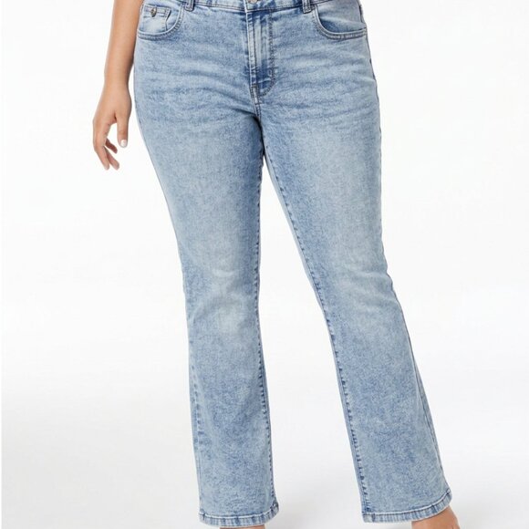 RACHEL Rachel Roy Denim - Rachel Roy Light Wash Flare Jeans Size 10 High Rise Bootcut Stretch Denim